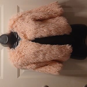 Xhilaration Pink Fluffy Vintage, jacket, Size Large
